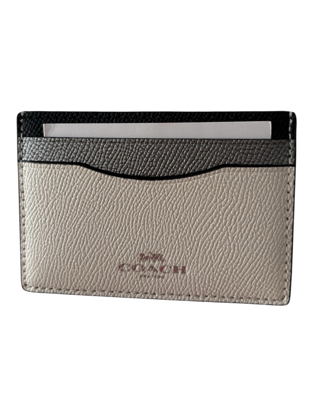 COACH Leather Colorblock Card Case NEW